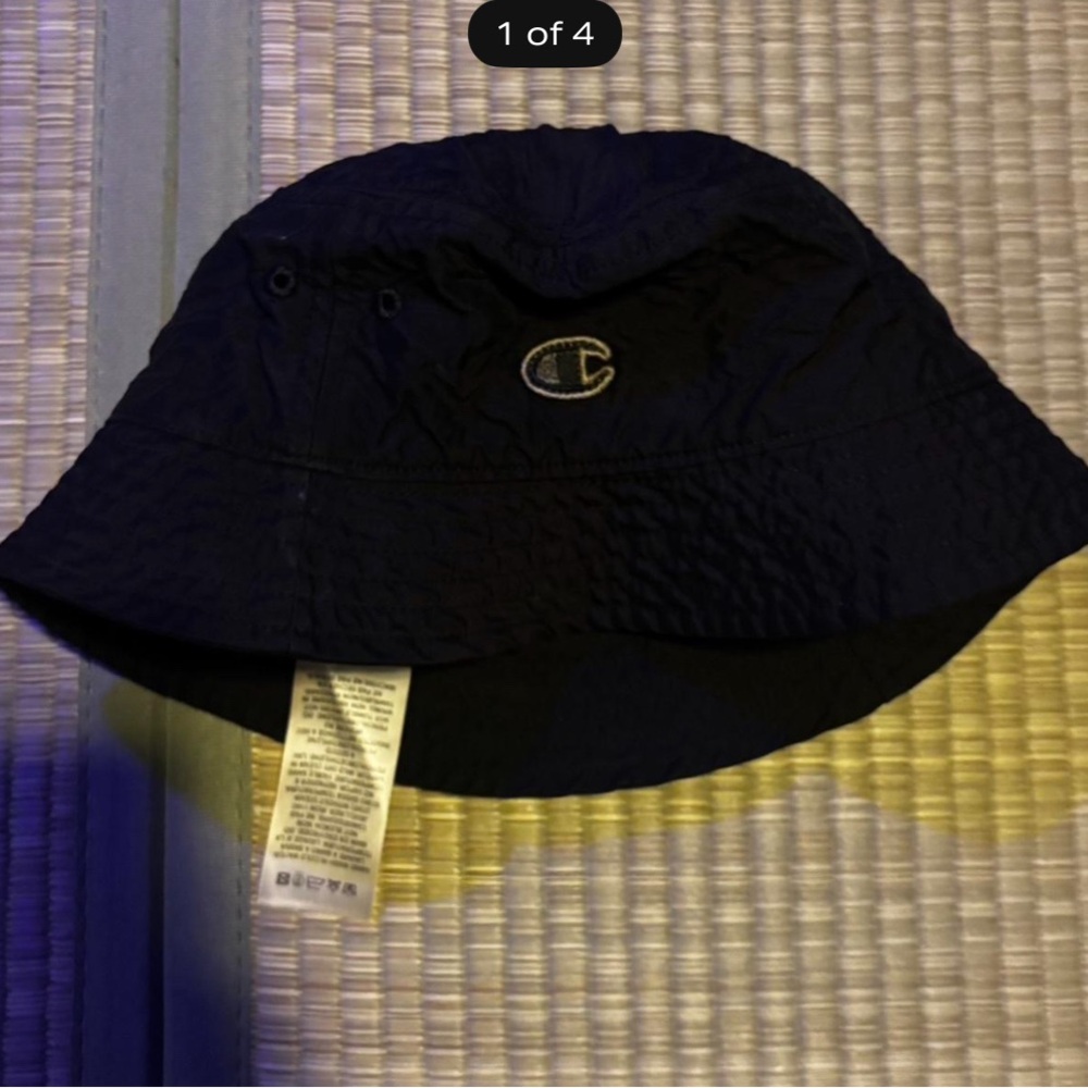 Rick Owens x Champion blistered nylon bucket hat sz s